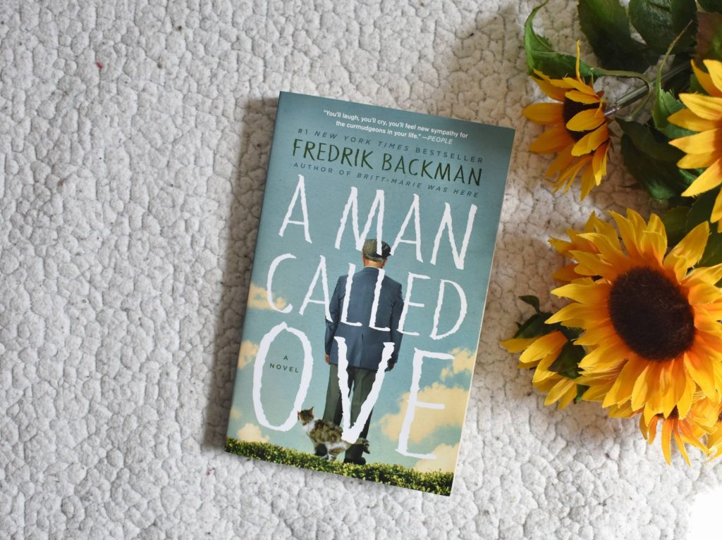 A Man Called Ove book and sunflowers