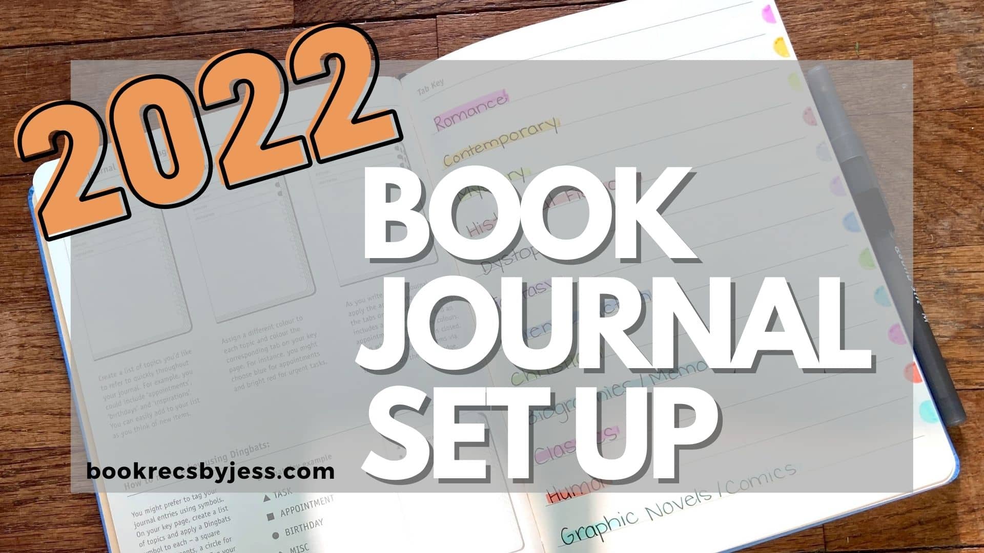 2022 book journal set up