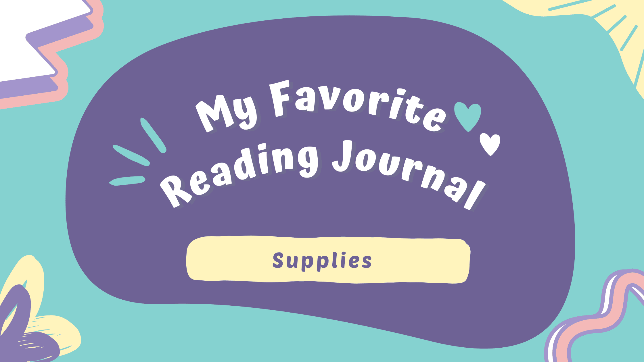 my favorite reading journal supplies graphic